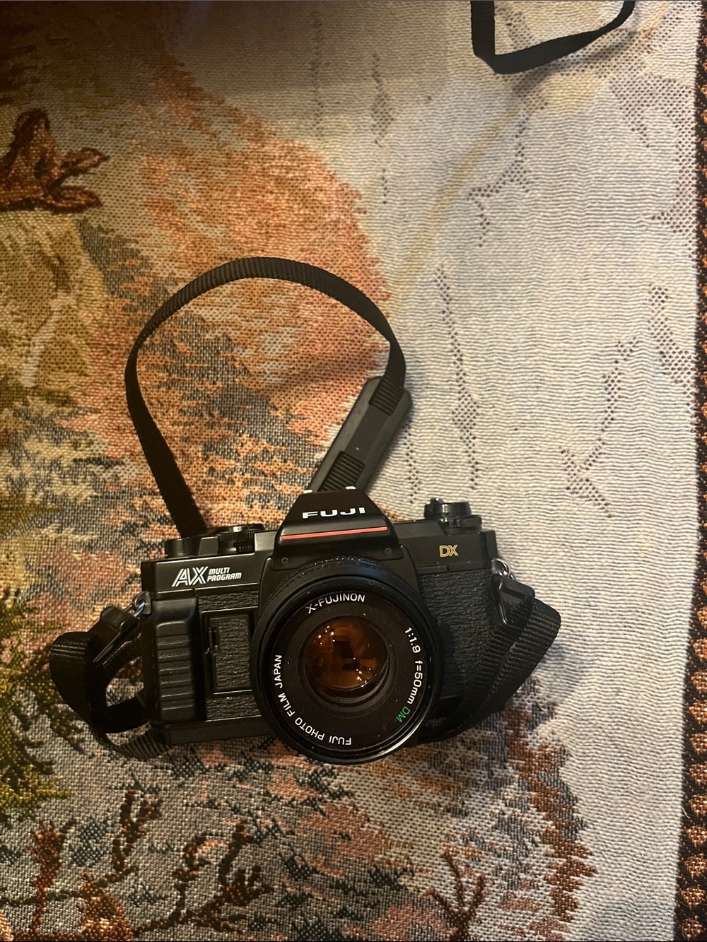 Black Vintage Film Camera with Strap - Black